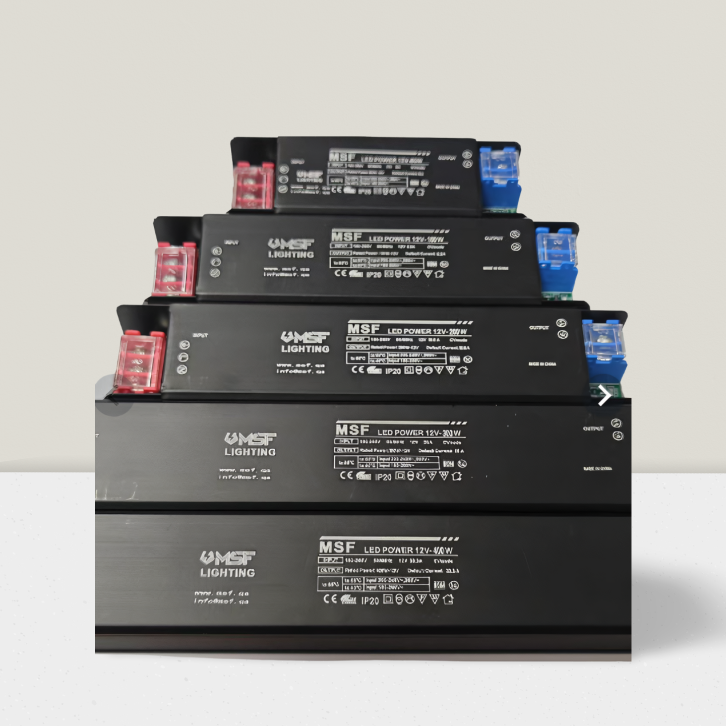 MSF Lighting Slim LED Power Supply Transformer – 60W / 100W / 200W / 300W / 400W (12V)
